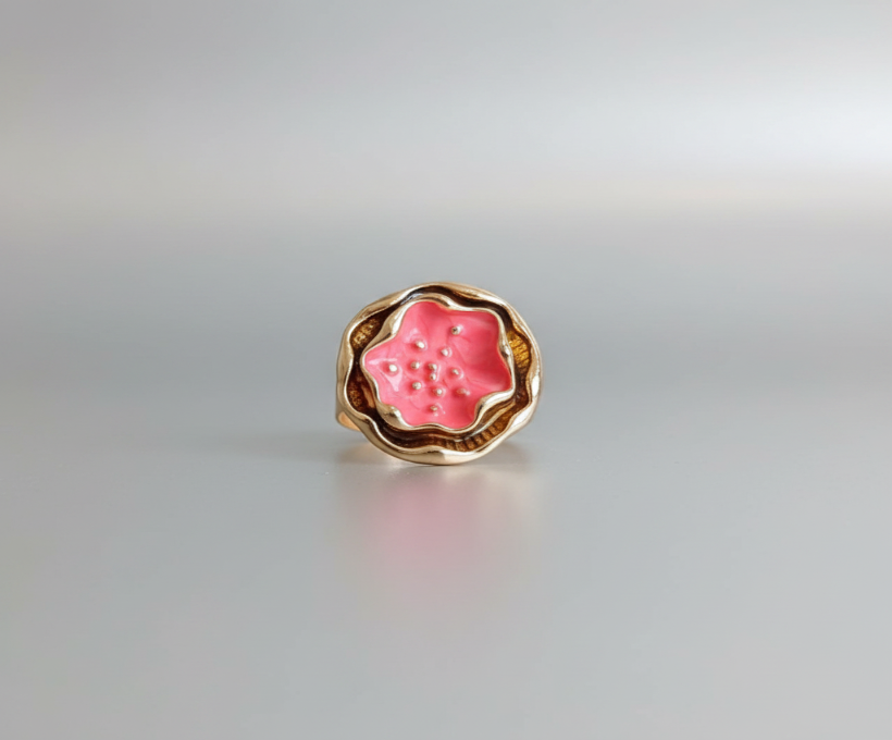 RNG-5505 The Gilded Peony Statement Ring