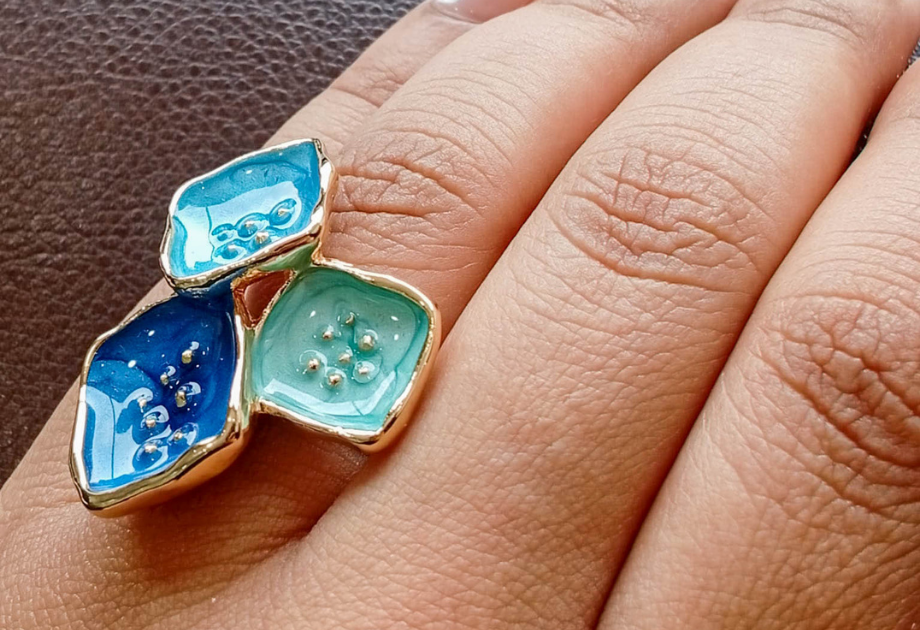 RNG-5525 The Cerulean Tide Trio Ring