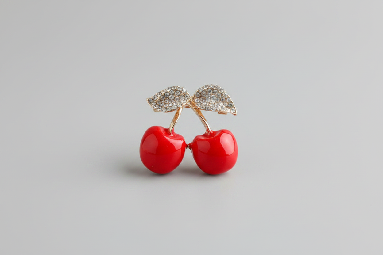 BRH-3341 The Sweet Cherry Harvest Brooch