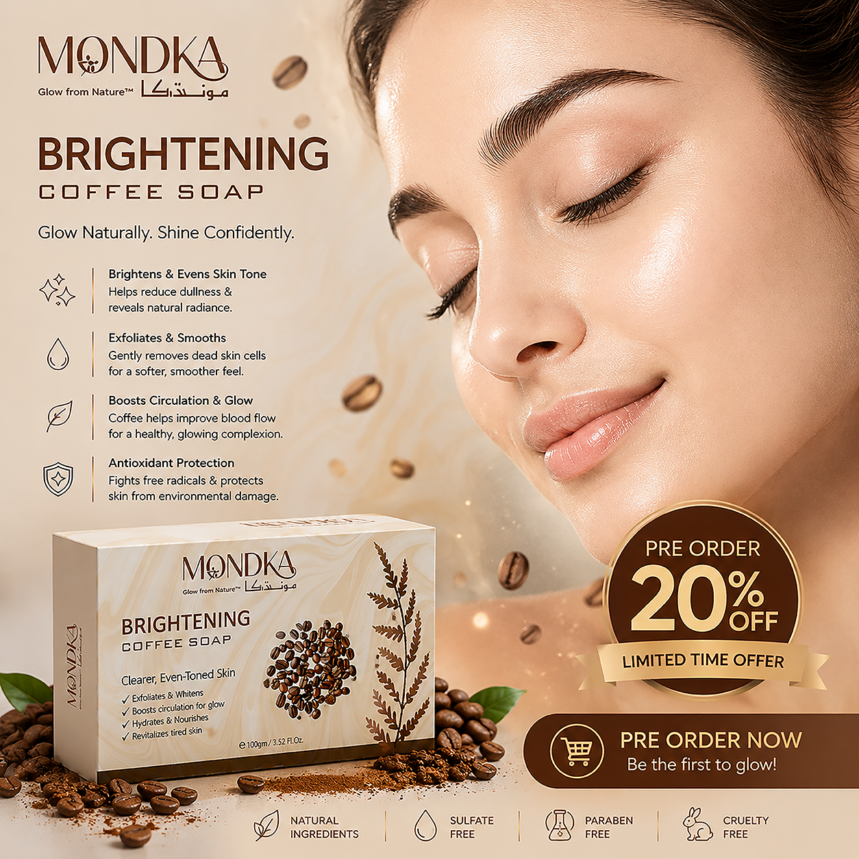Mondka Coffee Soap Bar