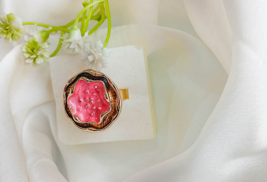 RNG-5505 The Gilded Peony Statement Ring
