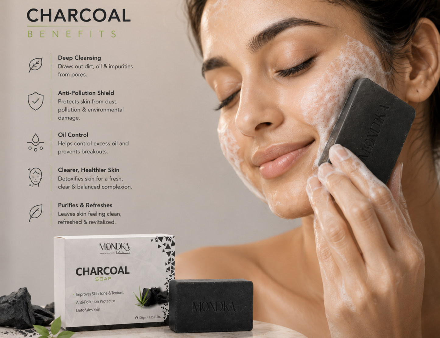 Mondka Charcoal Soap