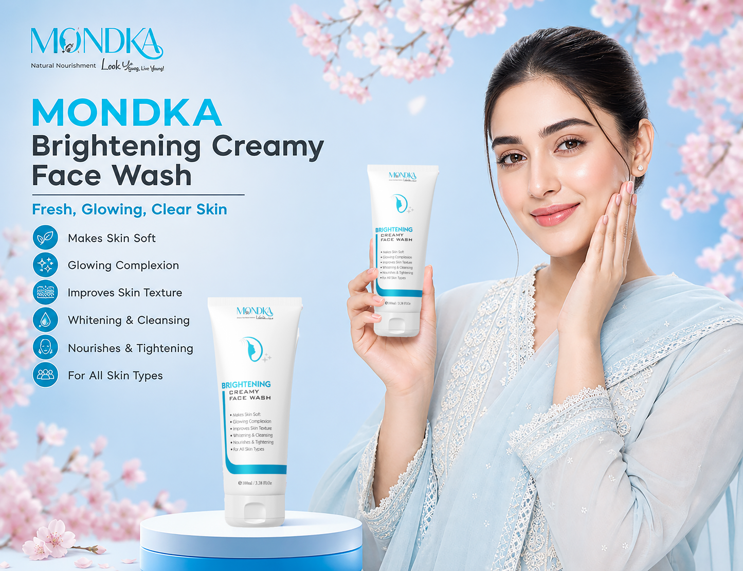 Mondka Brightening Creamy Face Wash