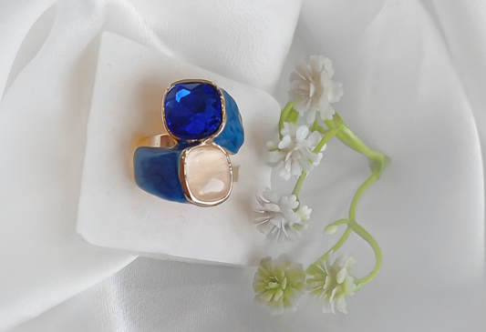 RNG-5509  The Azure Fusion Statement Ring