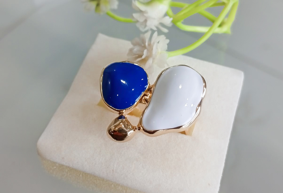 RNG-5510 The Cerulean Pebble Statement Ring