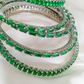 BNG-2201 The Emerald Baguette Bangle Set