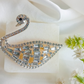 BRH-3303 The Graceful Swan Crystal Brooch