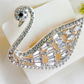 BRH-3303 The Graceful Swan Crystal Brooch