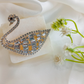BRH-3303 The Graceful Swan Crystal Brooch