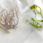 BRH-3306 The Moonlight Laurel Statement Brooch