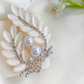 BRH-3306 The Moonlight Laurel Statement Brooch