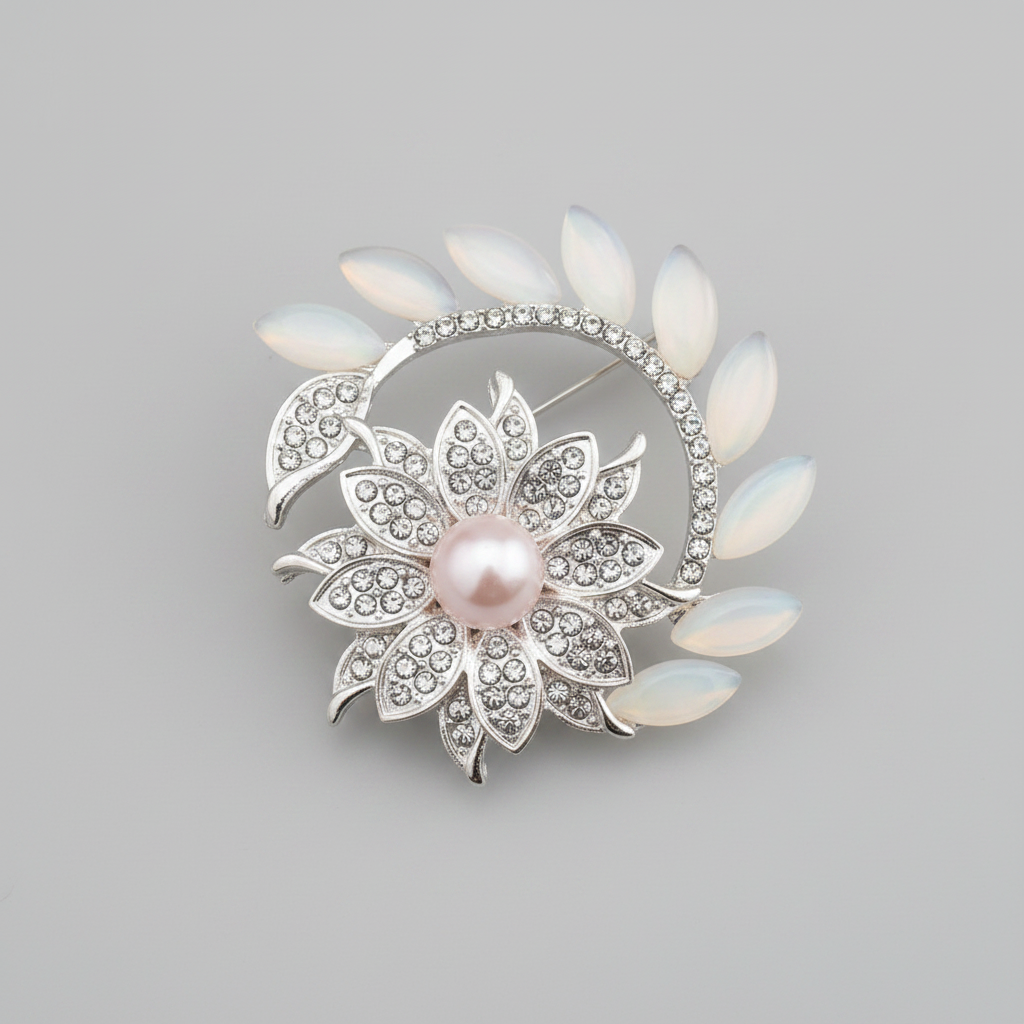 BRH-3308 The Celestial Lotus Wreath Brooch