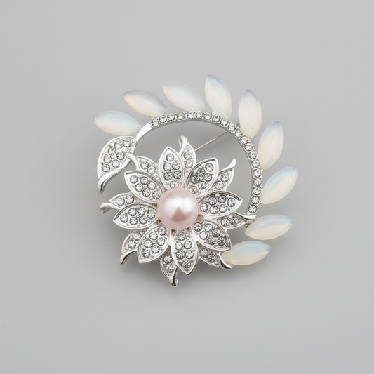 BRH-3308 The Celestial Lotus Wreath Brooch