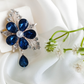 BRH-3309 The Sapphire Bloom Statement Brooch