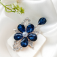 BRH-3309 The Sapphire Bloom Statement Brooch