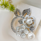 BRH-3340 The Winter Camellia Pearl Brooch