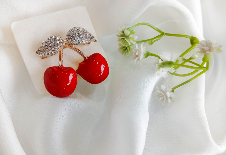 BRH-3341 The Sweet Cherry Harvest Brooch