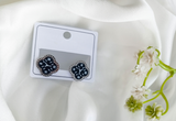 ERS-4401 The Midnight Clock Clover Studs